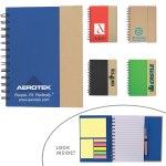 Eco-Recycled Journal w/Sticky Notes, Flags, & Pen 1 Eco-Recycled Journal w/Sticky Notes, Flags, & Pen 1