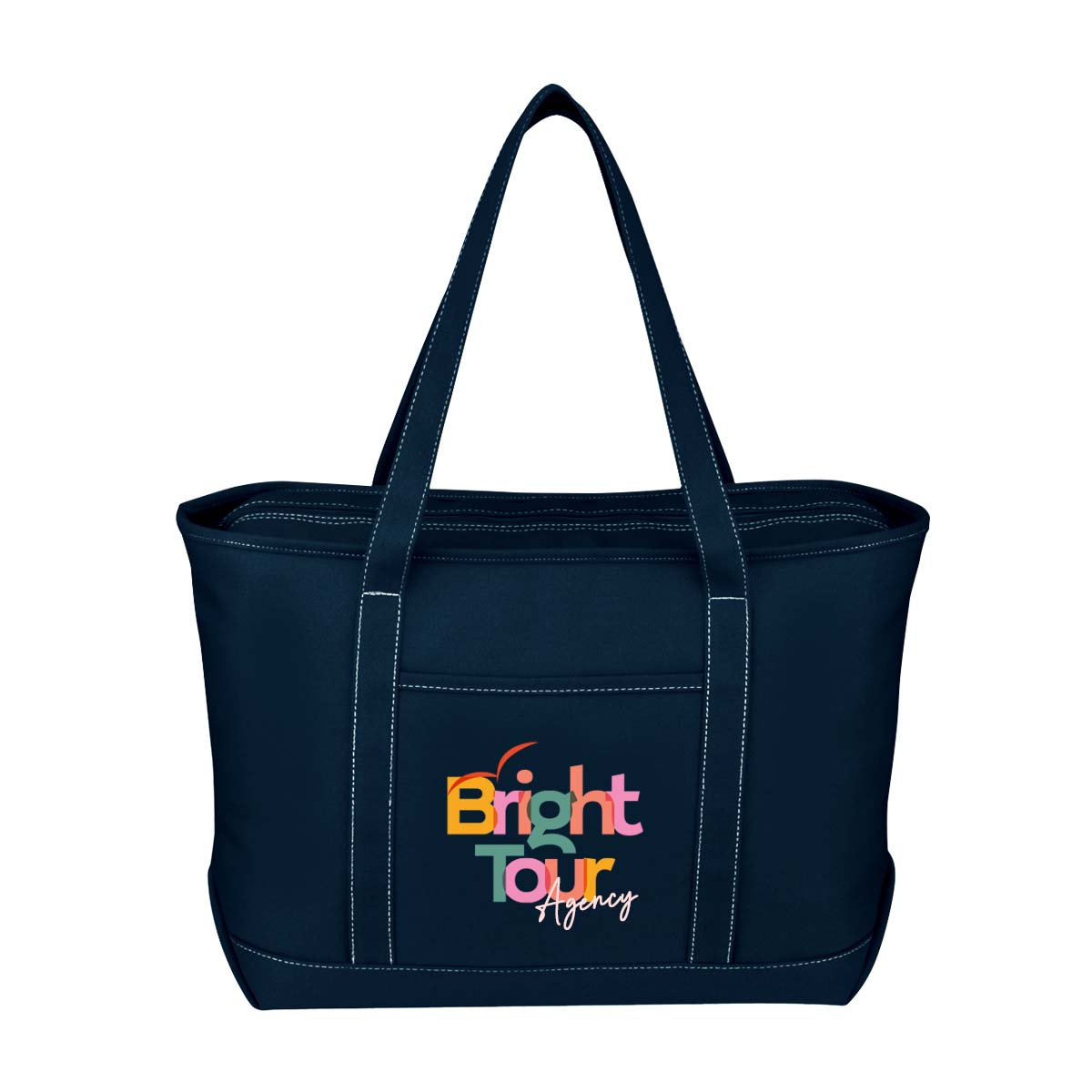 Full Color Large 24 Oz. Recycled Cotton Yacht Tote Bag 1