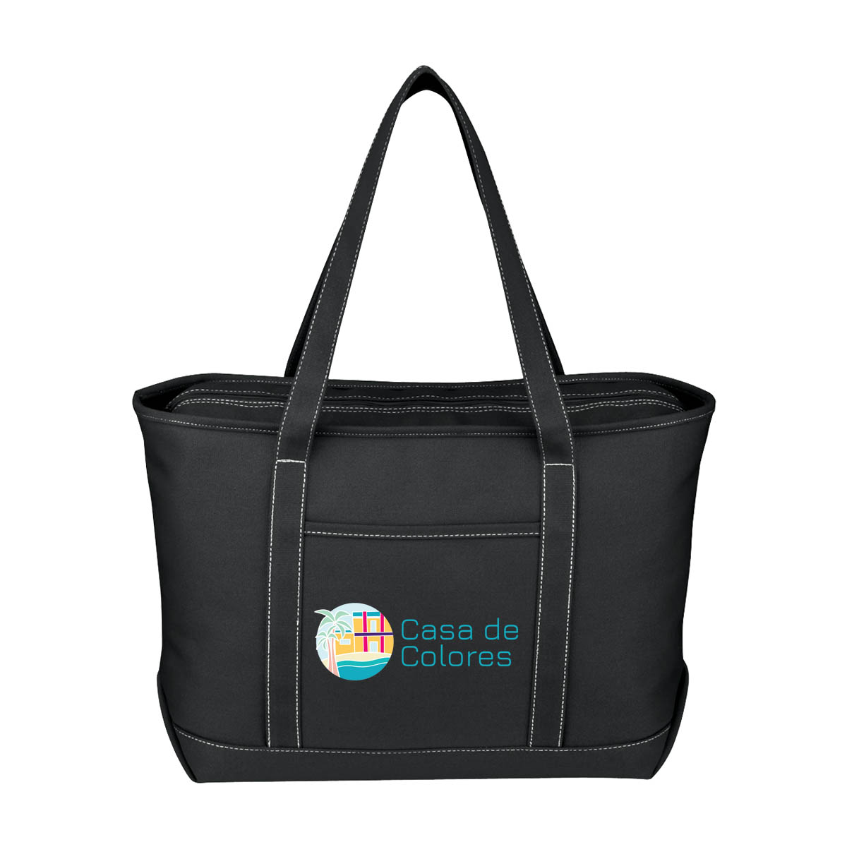 Full Color Large 24 Oz. Recycled Cotton Yacht Tote Bag 1