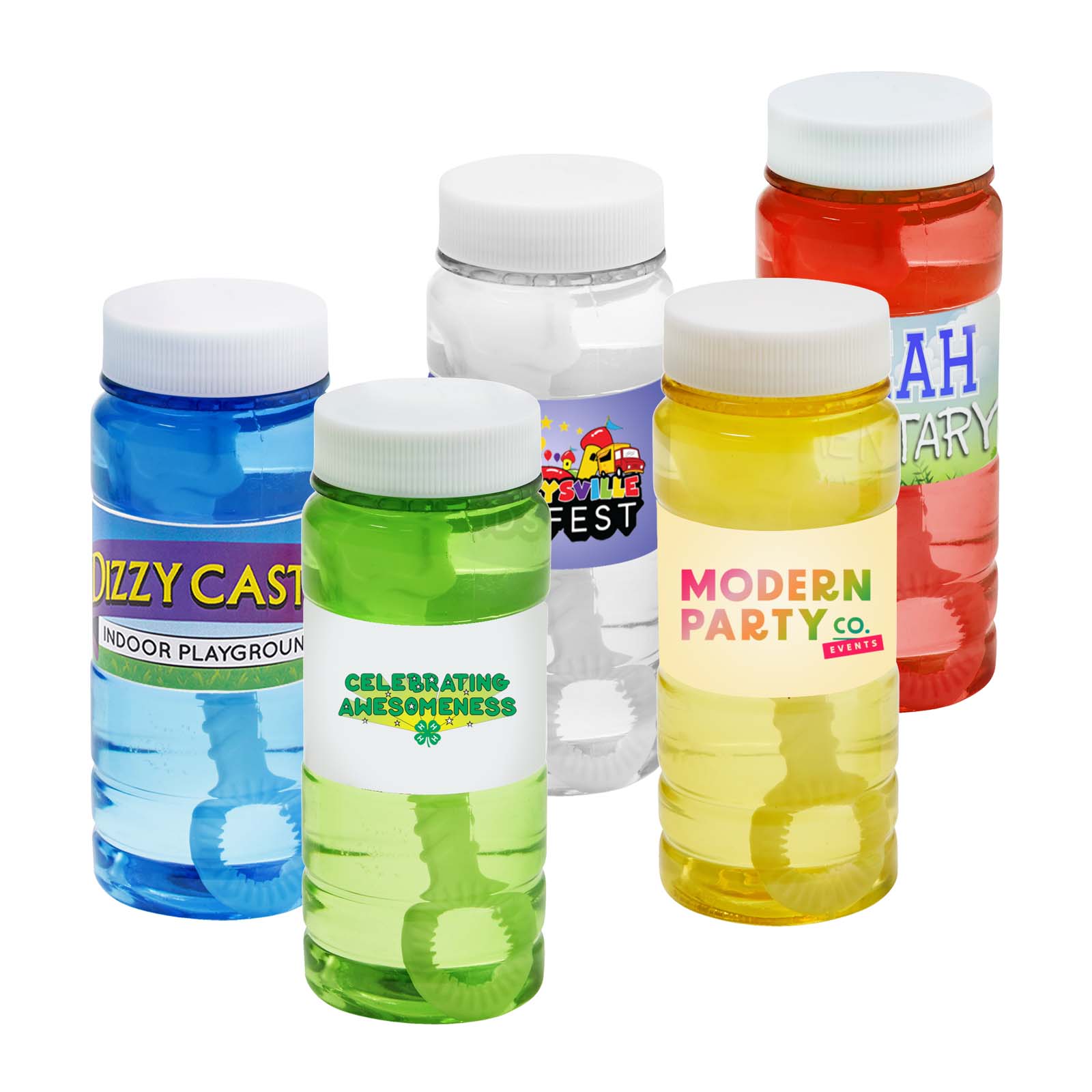 4 Oz. Translucent Bubbles w/Full Color Digital Label 1