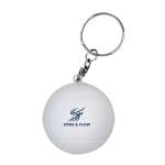 Volleyball Stress Reliever Keychain - White Volleyball Stress Reliever Keychain - White