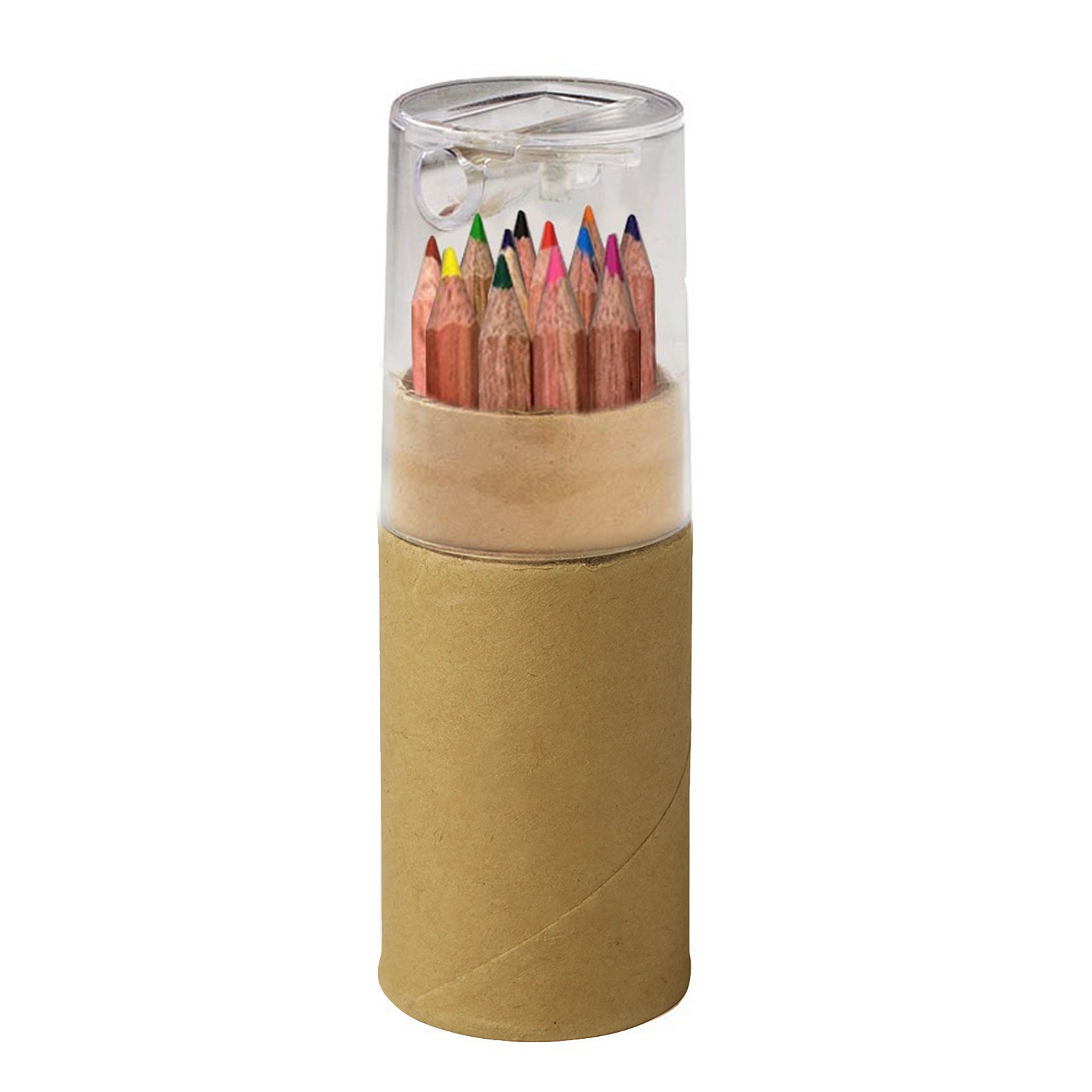 12 Colored Pencil Set in Tube w/Sharpener 1