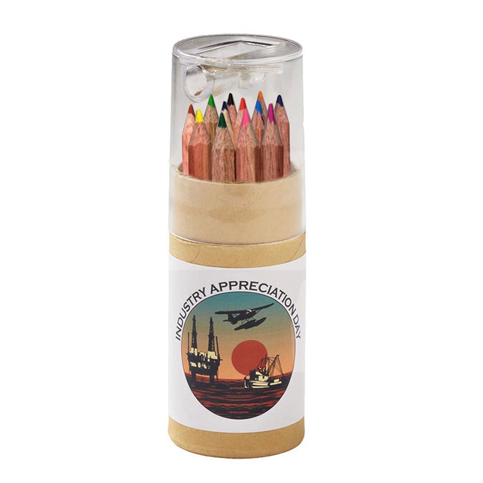 12 Colored Pencil Set in Tube w/Sharpener 1