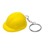 Hard Hat Stress Reliever Keychain - Yellow Blank Hard Hat Stress Reliever Keychain - Yellow Blank