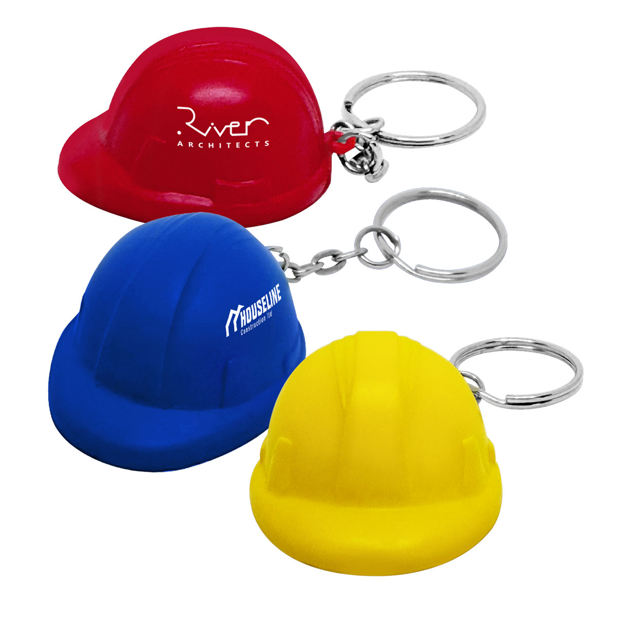 Hard Hat Stress Reliever Keychain 1