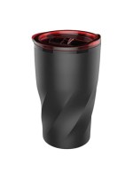 14 Oz. Stainless Steel Twisting Tumbler w/Lid - Black/Red 14 Oz. Stainless Steel Twisting Tumbler w/Lid - Black/Red