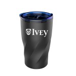 14 Oz. Stainless Steel Twisting Tumbler w/Lid - Black/Blue 14 Oz. Stainless Steel Twisting Tumbler w/Lid - Black/Blue