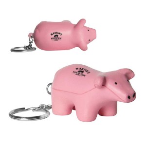 Pig Stress Reliever Keychain 1 Pig Stress Reliever Keychain 1