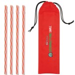 Reusable Straws in Full Color Drawstring Pouch - Pink Blank Reusable Straws in Full Color Drawstring Pouch - Pink Blank