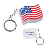 Patriotic American Flag Shape Stress Ball Keychain 1 Patriotic American Flag Shape Stress Ball Keychain 1