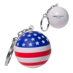 Stars and Stripes Patriotic Round Stress Ball Keychain 1 Stars and Stripes Patriotic Round Stress Ball Keychain 1