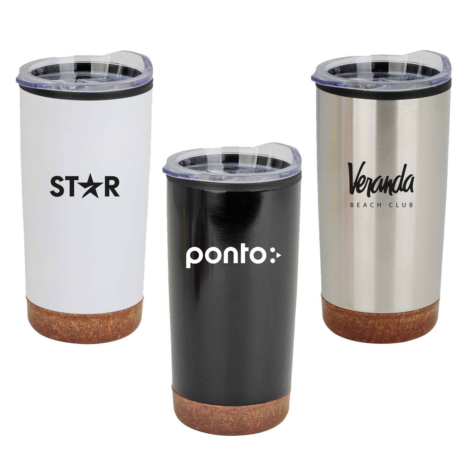 20 Oz. Stainless Steel PP Cork Base Tumbler 1