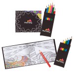 Jornikolor Black Cover Adult Coloring Book & 6-Color Pencil Set To-Go - Black Jornikolor Black Cover Adult Coloring Book & 6-Color Pencil Set To-Go - Black