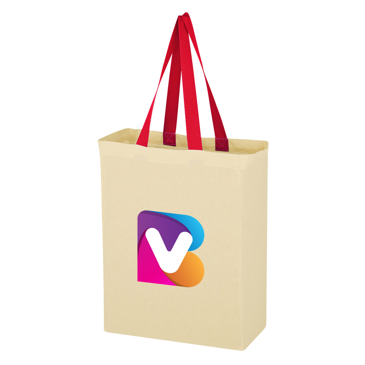 Natural Cotton Canvas Grocery Tote Bag 1