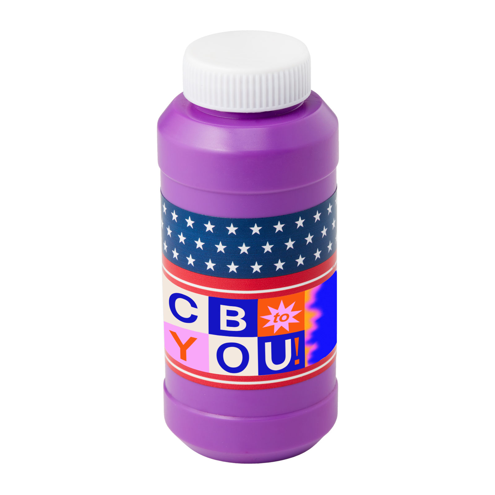 8 oz. Patriotic Bubbles with Full-Color Digital Label 1