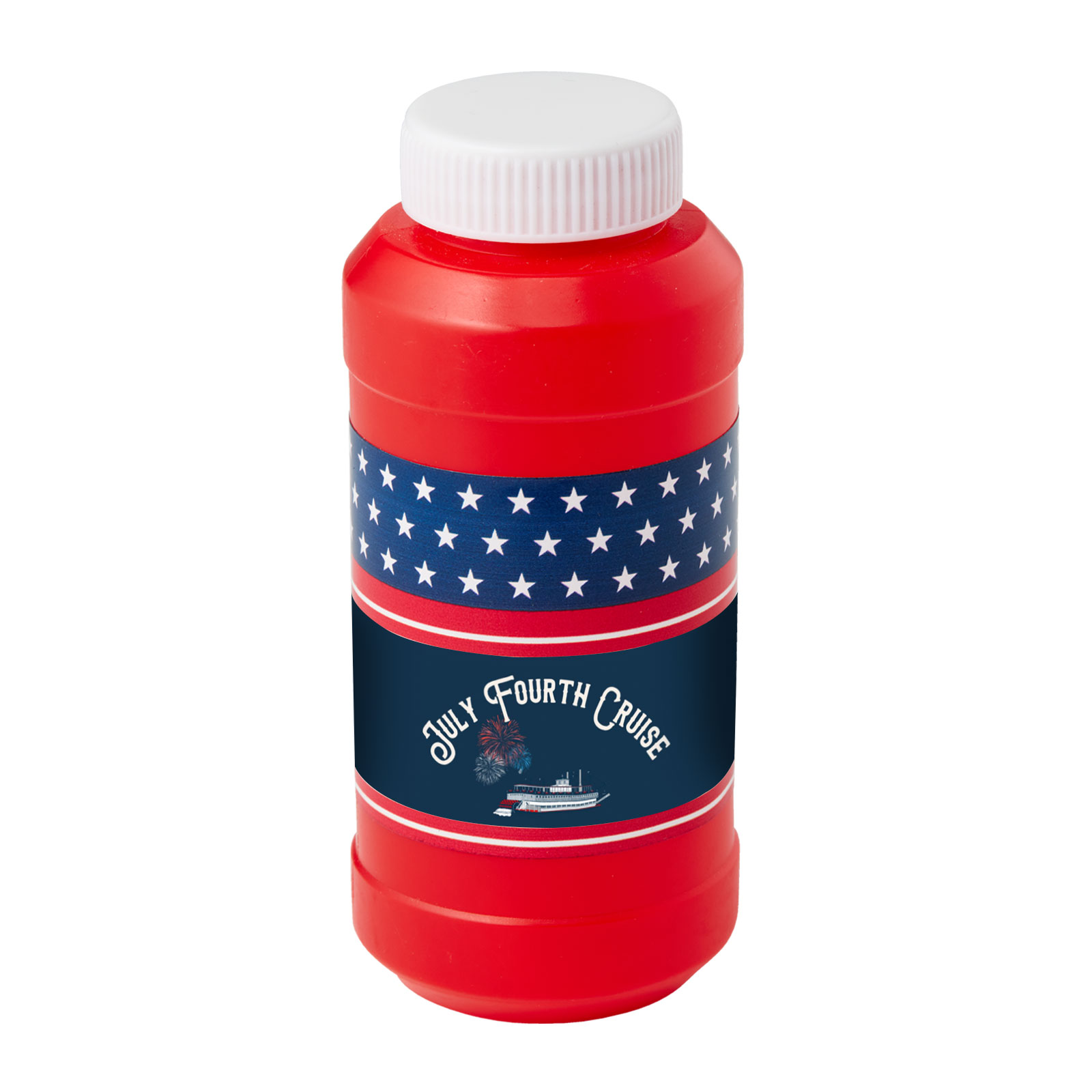 8 oz. Patriotic Bubbles with Full-Color Digital Label 1