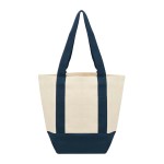 Jornikolor Small Starboard Recycled 10 oz. Cotton Tote Bag - Natural/Navy Blue Blank Jornikolor Small Starboard Recycled 10 oz. Cotton Tote Bag - Natural/Navy Blue Blank