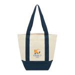 Jornikolor Small Starboard Recycled 10 oz. Cotton Tote Bag - Natural/Navy Blue Logo Jornikolor Small Starboard Recycled 10 oz. Cotton Tote Bag - Natural/Navy Blue Logo