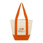Jornikolor Small Starboard Recycled 10 oz. Cotton Tote Bag - Natural/Orange Logo Jornikolor Small Starboard Recycled 10 oz. Cotton Tote Bag - Natural/Orange Logo