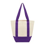 Jornikolor Small Starboard Recycled 10 oz. Cotton Tote Bag - Natural/Purple Blank Jornikolor Small Starboard Recycled 10 oz. Cotton Tote Bag - Natural/Purple Blank