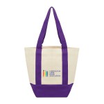 Jornikolor Small Starboard Recycled 10 oz. Cotton Tote Bag - Natural/Purple Logo Jornikolor Small Starboard Recycled 10 oz. Cotton Tote Bag - Natural/Purple Logo
