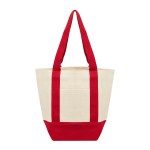 Jornikolor Small Starboard Recycled 10 oz. Cotton Tote Bag - Natural/Red Blank Jornikolor Small Starboard Recycled 10 oz. Cotton Tote Bag - Natural/Red Blank
