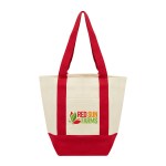 Jornikolor Small Starboard Recycled 10 oz. Cotton Tote Bag - Natural/Red Logo Jornikolor Small Starboard Recycled 10 oz. Cotton Tote Bag - Natural/Red Logo