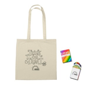 Custom Canvas Coloring Tote Bag & Crayon Set 1 Custom Canvas Coloring Tote Bag & Crayon Set 1