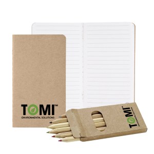 Eco Mini Notebook w/6-Color Pencil Set 1 Eco Mini Notebook w/6-Color Pencil Set 1
