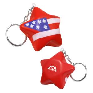 Patriotic Star Stress Ball Keychain 1 Patriotic Star Stress Ball Keychain 1