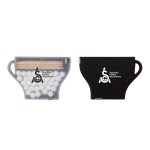 Coffee Cup Mints & Picks - Frosted White/Solid Black Coffee Cup Mints & Picks - Frosted White/Solid Black