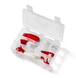 Fishing Tackle Box - Red Components - Clear/Red Fishing Tackle Box - Red Components - Clear/Red