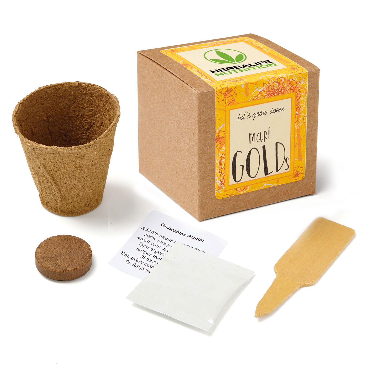 Growables Planter in Kraft Gift Box w/Seeds (Marigold) 1 Growables Planter in Kraft Gift Box w/Seeds (Marigold) 1