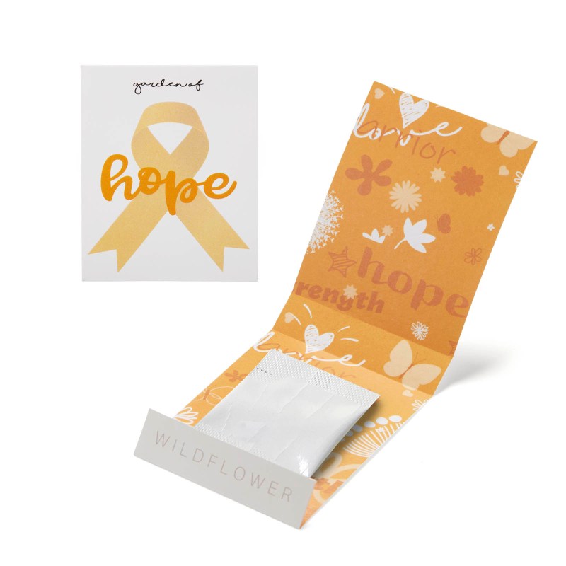 Orange Ribbon Garden of Hope Matchbook 1 Orange Ribbon Garden of Hope Matchbook 1