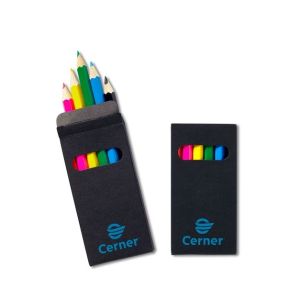 6 Color Wooden Pencil Set in Black Box 1 6 Color Wooden Pencil Set in Black Box 1