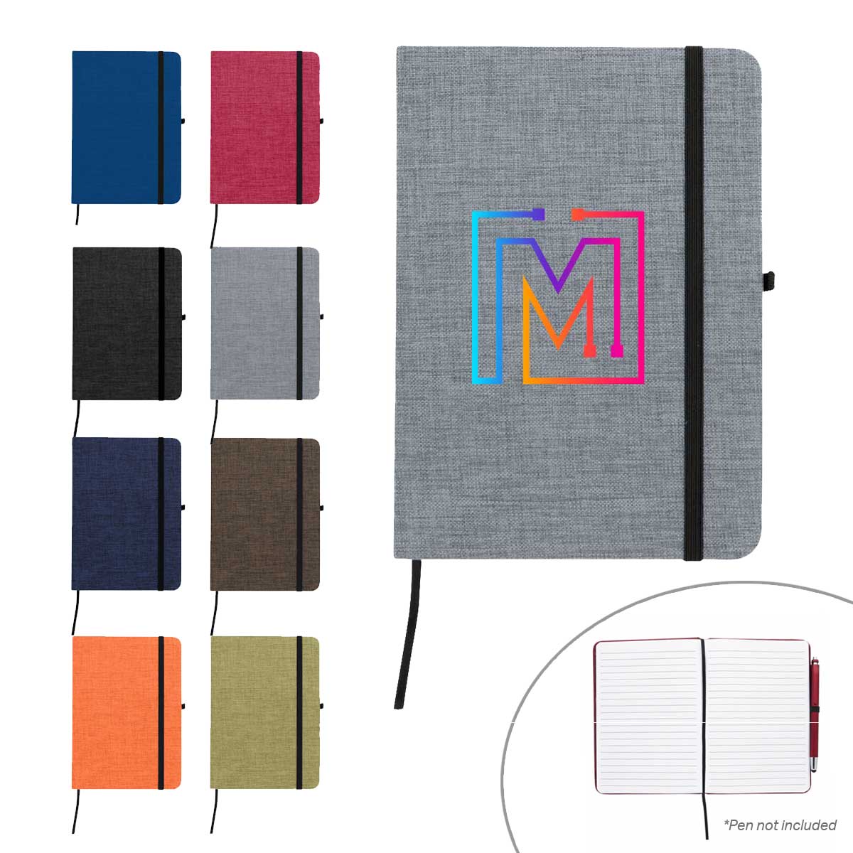 Jornikolor RPET Heathered Journal w/Pen Loop 1