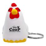 Chicken Stress Reliever Keychain - White/Red/Yellow Logo Chicken Stress Reliever Keychain - White/Red/Yellow Logo