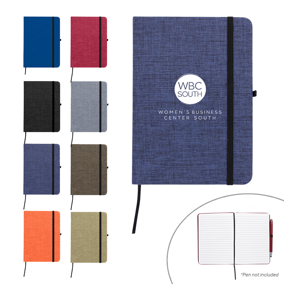 RPET Heathered Journal w/Pen Loop 1