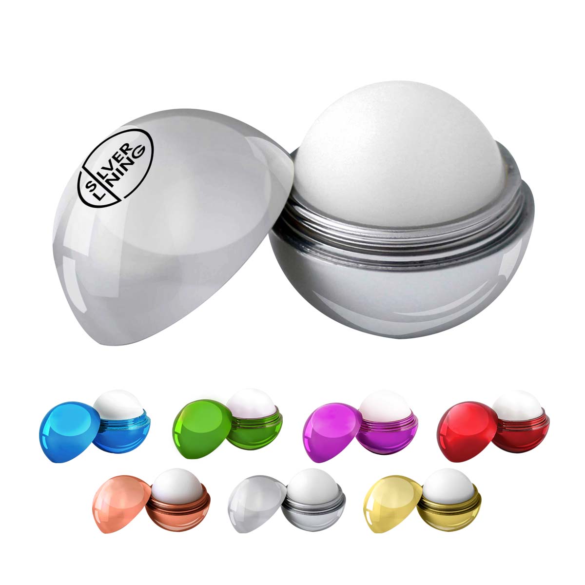 Metallic Finish Round Lip Balm 1