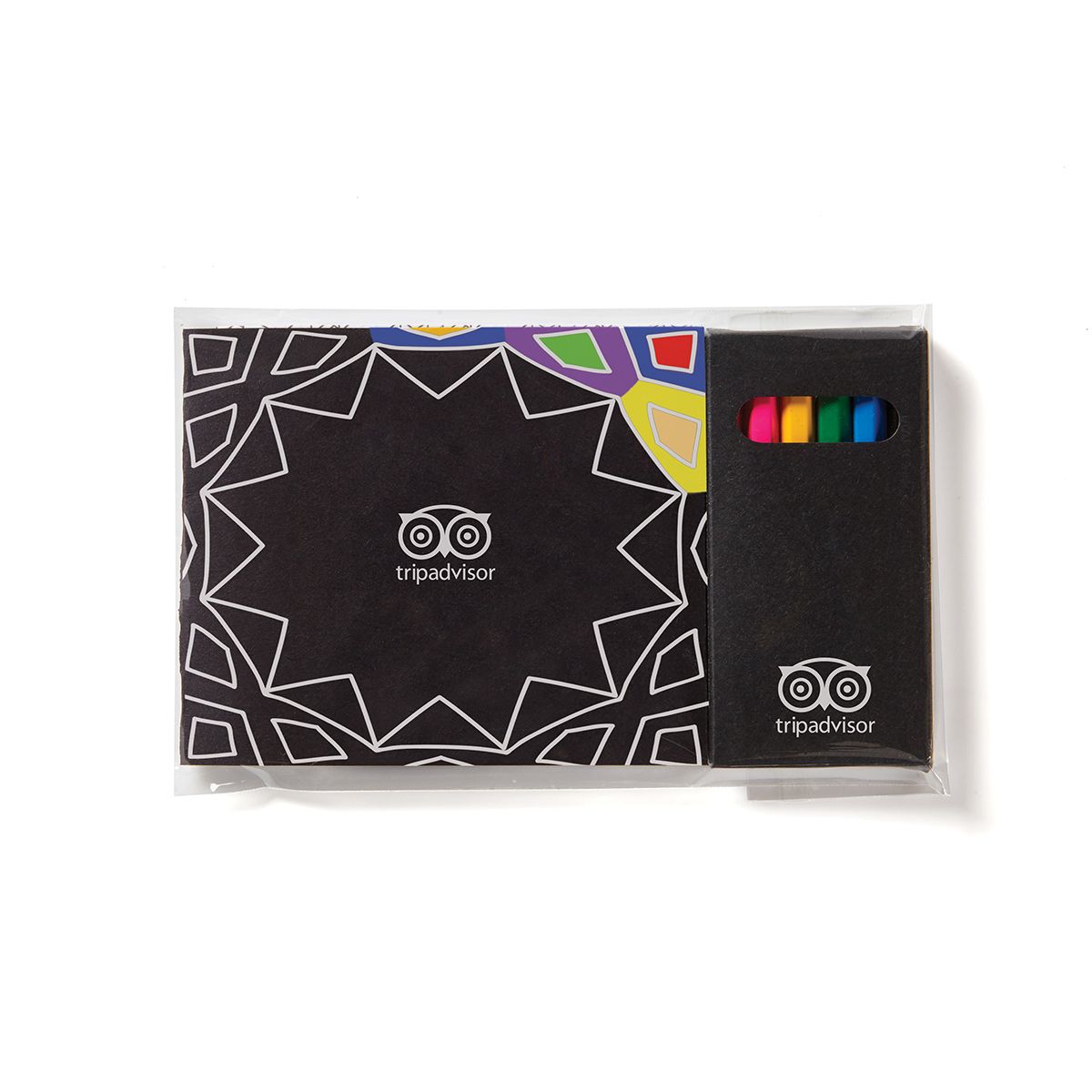 Black Cover Adult Coloring Book & 6-Color Pencil Set To-Go 1 Black Cover Adult Coloring Book & 6-Color Pencil Set To-Go 1