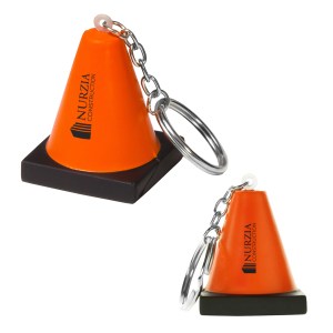 Construction Cone Stress Ball Keychain 1 Construction Cone Stress Ball Keychain 1