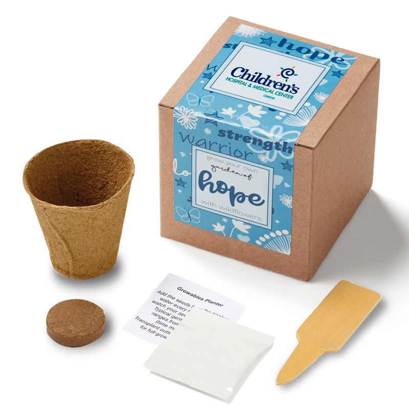 Garden of Hope Planter in Kraft Gift Box (Blue) 1 Garden of Hope Planter in Kraft Gift Box (Blue) 1