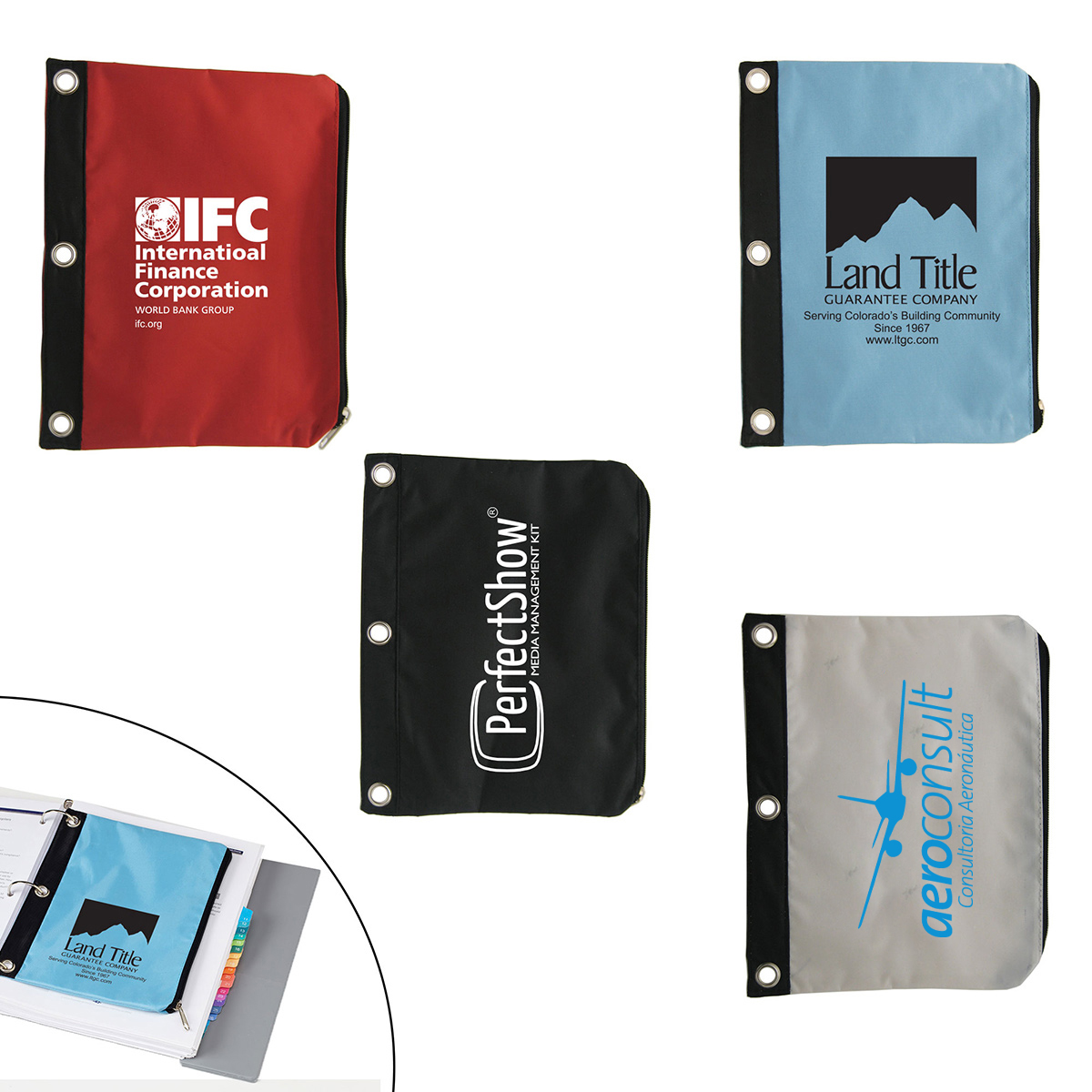 Zippered Pouch for 3-Ring Binder 1