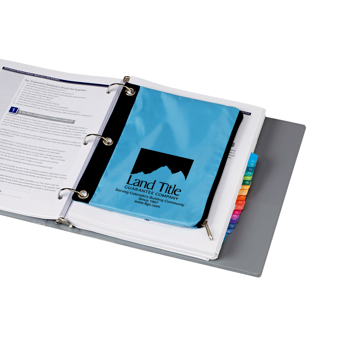 Zippered Pouch for 3-Ring Binder 1