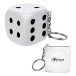 Dice Stress Ball Keychain - White Logo Dice Stress Ball Keychain - White Logo