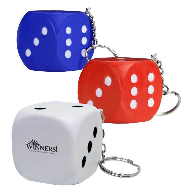 Dice Stress Ball Keychain 1 Dice Stress Ball Keychain 1