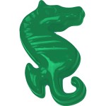 7 1/2" Sea Horse Sand Mold - Green 7 1/2" Sea Horse Sand Mold - Green