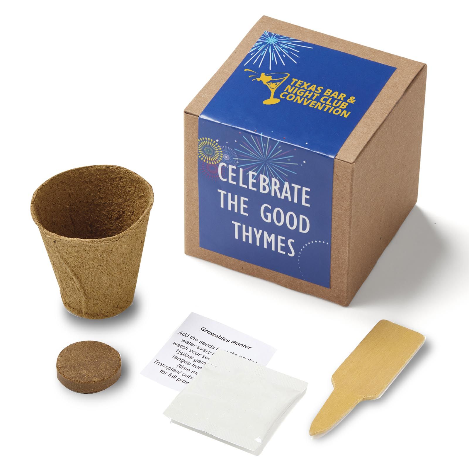 Inspirational Celebrate Good Thymes Planter in Kraft Gift Box 1 Inspirational Celebrate Good Thymes Planter in Kraft Gift Box 1