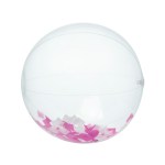 16" Pink & White Confetti Filled Round Beach Ball 2 16" Pink & White Confetti Filled Round Beach Ball 2