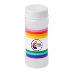 2 Oz. Pride Bubbles w/Full Color Digital Label - White/Rainbow Logo 2 Oz. Pride Bubbles w/Full Color Digital Label - White/Rainbow Logo